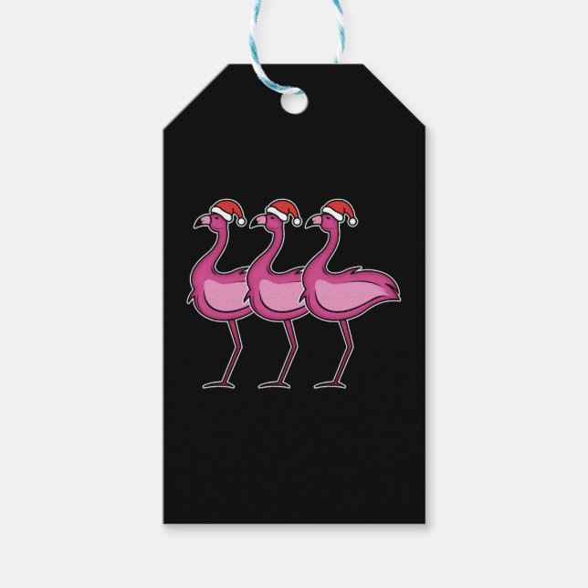 Flamingo Christmas Geschenkanhänger (Vorderseite)