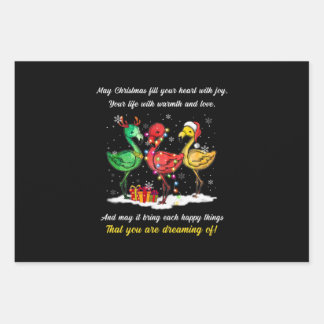 Flamingo Christmas Geschenkpapier Set