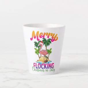 Flamingo Christmas im Juli   Tropischer Flamingo Milchtasse