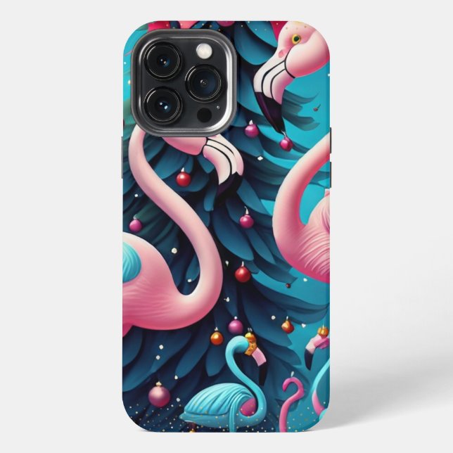 Flamingo Christmas iPhone / iPad Fall Hülle (Rückseite)