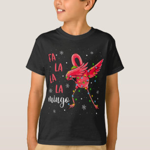 Flamingo Christmas Lights Funny Xmas Weihnachtsman T-Shirt