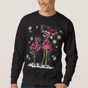 Flamingo Christmas Lights Weihnachtsmannmütze Paja Sweatshirt