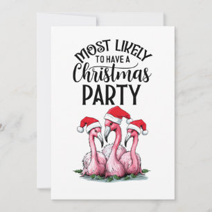 Flamingo Christmas Party Einladung