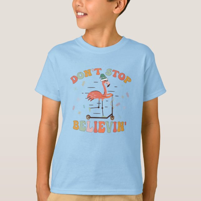 Flamingo Christmas  T-Shirt (Vorderseite)