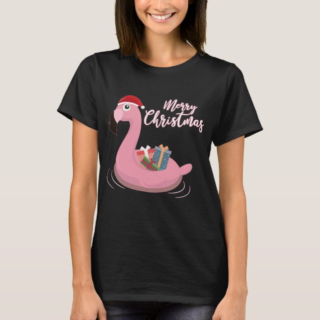 Flamingo Christmas T-Shirt (Vorderseite)