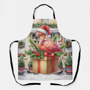 Flamingo Christmas Themed Schürze