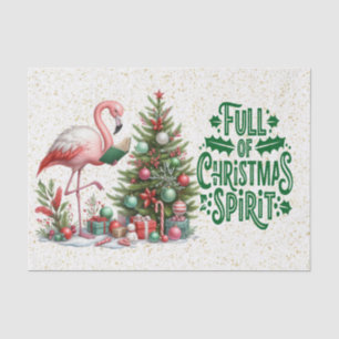Flamingo Christmas themed Seidenpapier