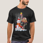 Flamingo Christmas Tree Snowman Weihnachtsmannmütz T-Shirt<br><div class="desc">Flamingo Christmas Tree Snowman Weihnachtsmannmütze Flamingo Weihnachten</div>