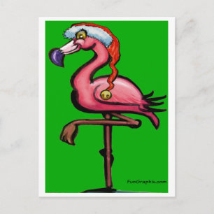 Flamingo Chrsitmas Postkarte