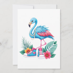 Flamingo Chucks and Pearls Comma La Harris 2024 Feiertagskarte