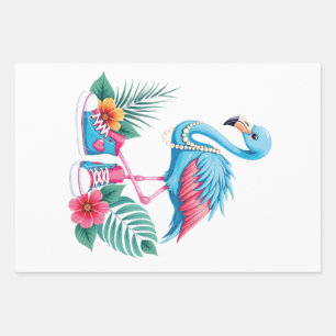 Flamingo Chucks and Pearls Comma La Harris 2024 Geschenkpapier Set