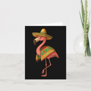 Flamingo Cinco de Mayo Mexican Flamingo mit Sombr Karte