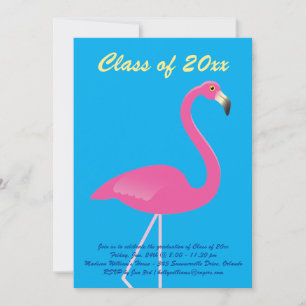 Flamingo Class of 2019 Graduation Party - Blue Einladung