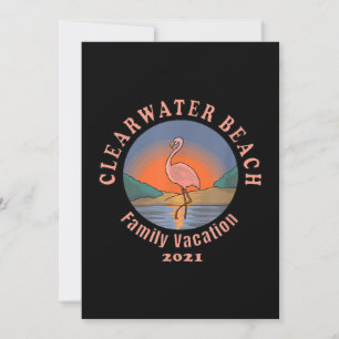 Flamingo   Clearwater Beach Flamingo Vacation 2021 Feiertagskarte