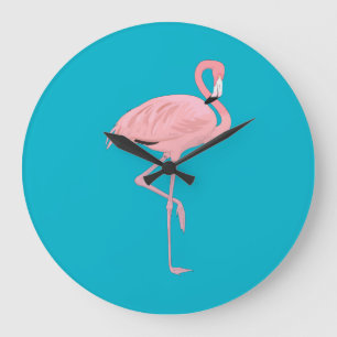 Flamingo Clock Große Wanduhr