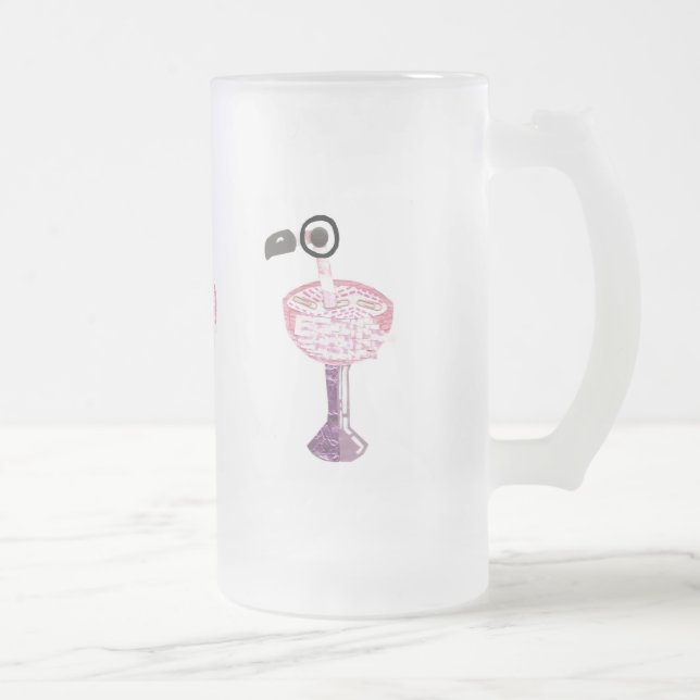 Flamingo-Cocktail-mattierte Tasse (Rechts)