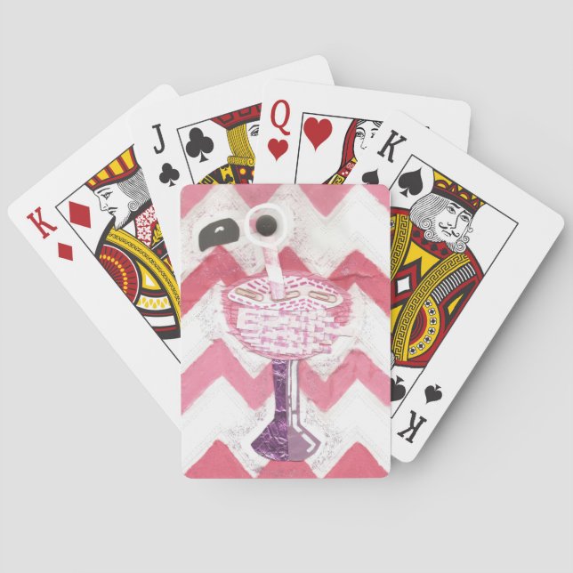 Flamingo-Cocktail-Spielkarten Spielkarten (Rückseite)