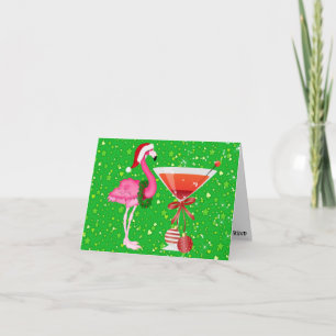 Flamingo-Cocktail-Weihnachtseinladung - SRF Einladung