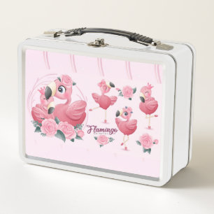 Flamingo Collection Metal Lunch Box