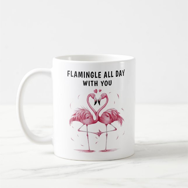Flamingo Couple Kaffeetasse (Links)