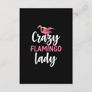 Flamingo - Crazy Flamingo Lady Geschenke Begleitkarte