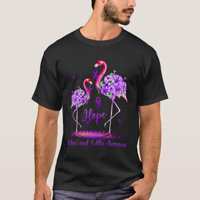 Flamingo Crohn s and Colitis Awareness T-Shirt (Vorderseite)