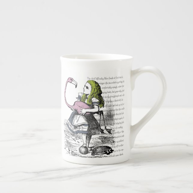 Flamingo Croquet Prozellantasse (Rechts)