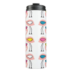 Flamingo Crown: Vintage Kinder Thermosbecher