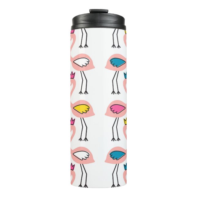 Flamingo Crown: Vintage Kinder Thermosbecher (Vorderseite)