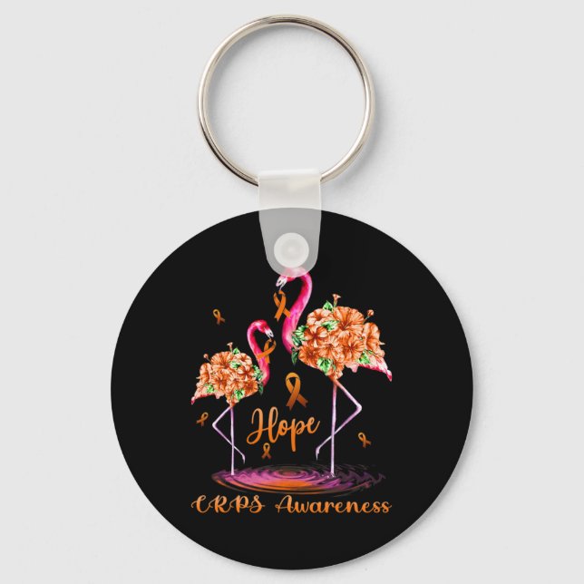 Flamingo CRPS Bewusstsein Schlüsselanhänger (Vorderseite)