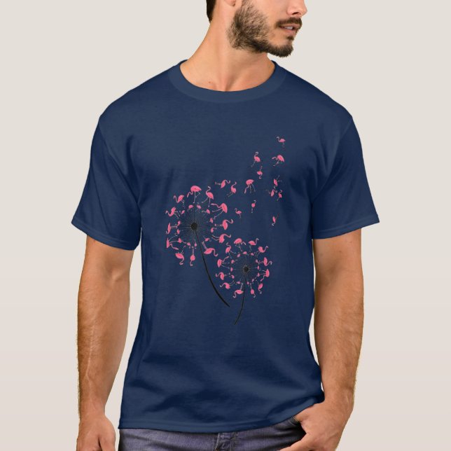 Flamingo Dandelion T-Shirt (Vorderseite)