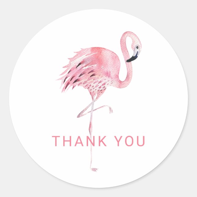 Flamingo danke Ihnen für Aufkleber (Vorderseite)