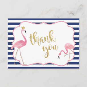 Flamingo danken Ihnen zu kardieren Dankeskarte