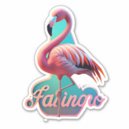 Flamingo Dekorieren mit Whimsical Stickers Aufkleber