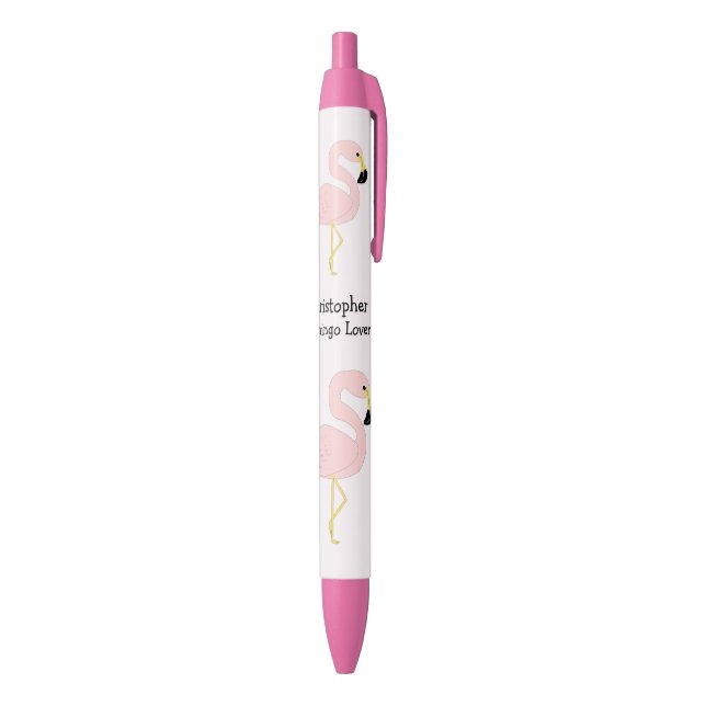 Flamingo Design Personalisiert Kugelschreiber (Unterseite (Vertikal))