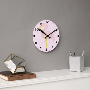 Flamingo-Design Runde Wanduhr