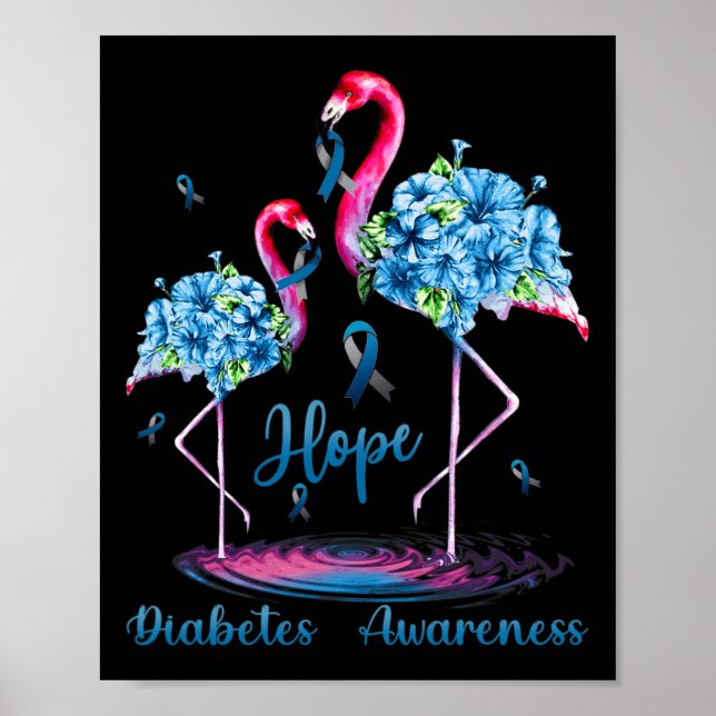 Flamingo Diabetes Awareness Poster (Vorne)