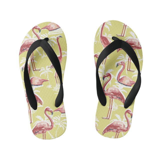 Flamingo Dreh Flop Kinderbadesandalen (Fußbett)