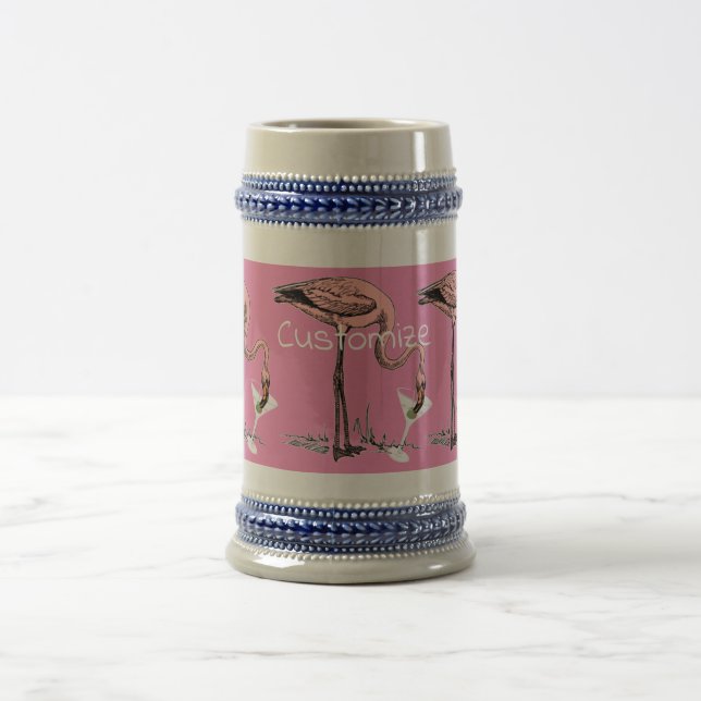 Flamingo Drinking Martini Thunder_Cove Bierglas (Mittel)