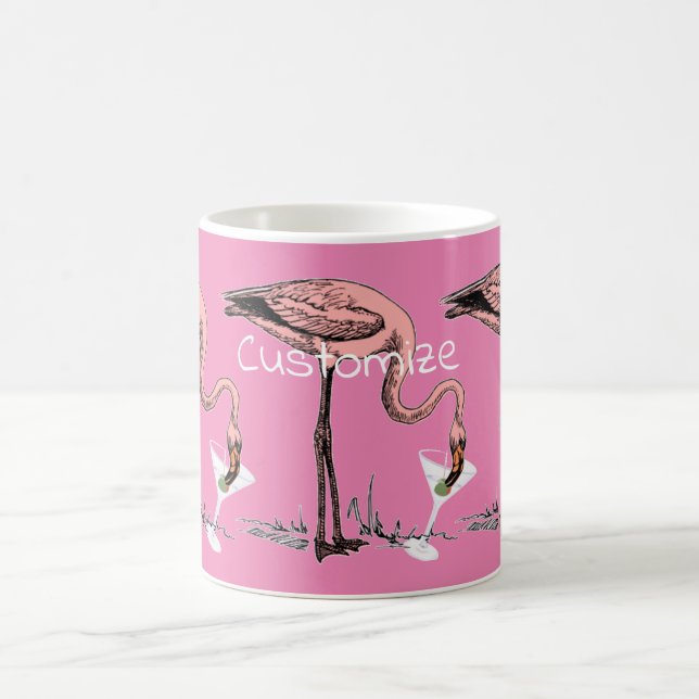 Flamingo Drinking Martini Thunder_Cove Kaffeetasse (Mittel)