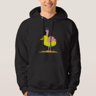 Flamingo Duck Floating Tire Animals Hoodie