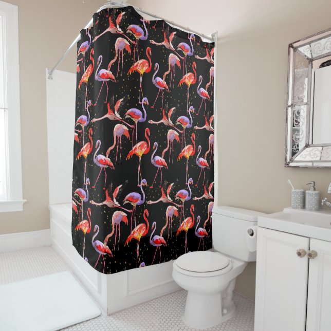 Flamingo Duschvorhang Design (Beispiel)