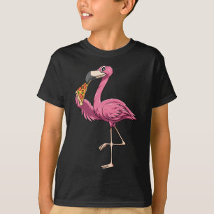 Flamingo Eating Pizza Flamingo Liebhaber Pizza Lov T-Shirt