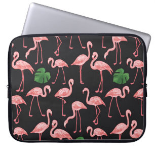 Flamingo Eleganz: Vintage Monstera Fusion. Laptopschutzhülle