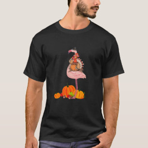 Flamingo Erntedank Halloween T-Shirt