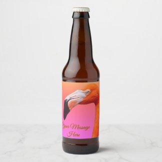 Flamingo-Etiketten Bierflaschenetikett