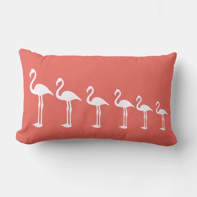 Flamingo Evolution Coral Throw Kissen (Vorderseite)