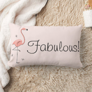 Flamingo "Fabulous!" gestreift zurück Lumbar Lendenkissen