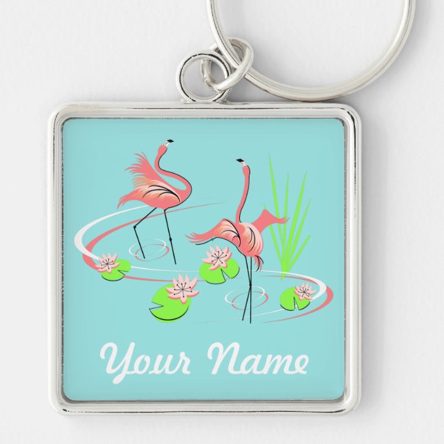 Flamingo Fandango Duo 2 Schlüsselanhänger Premium  (Vorne)