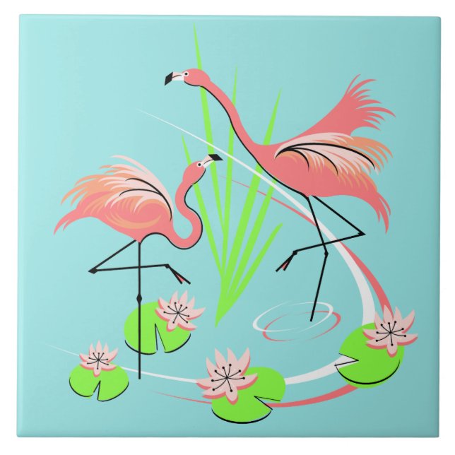 Flamingo Fandango Duo tile Fliese (Vorderseite)